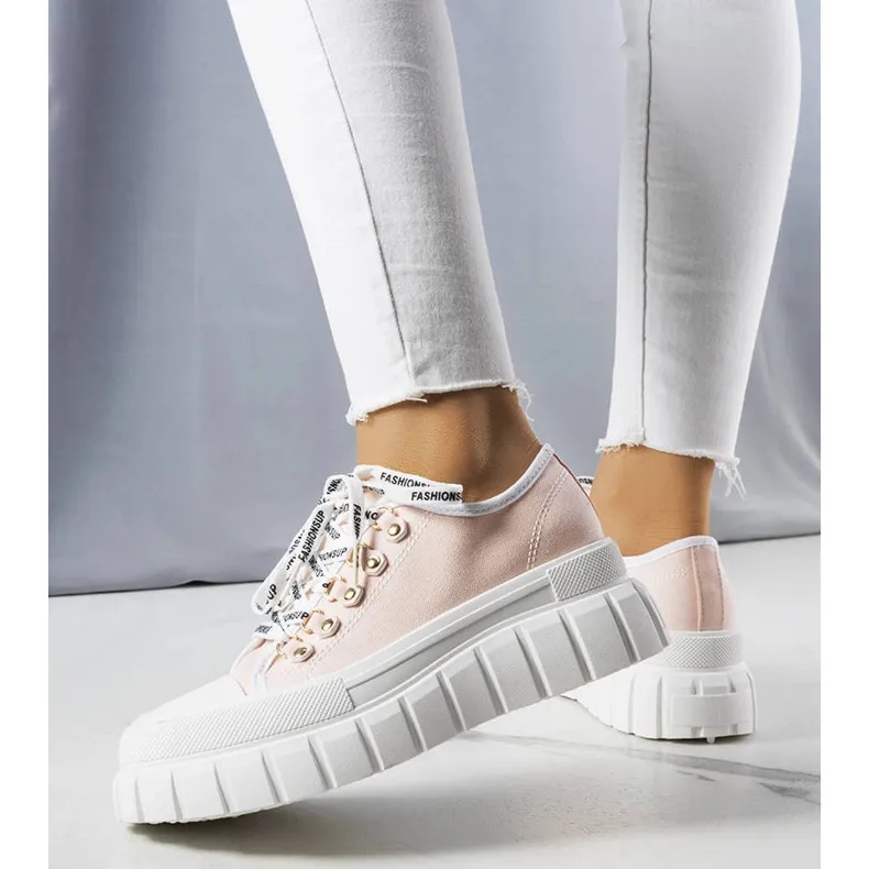 Pink platform sneakers from Toni