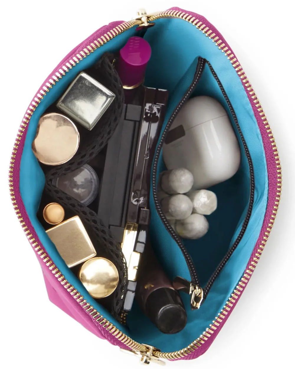 Pink Teal Everyday Makeup Bag