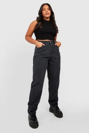 Plus High Waisted Mom Jeans