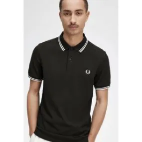 Green Men's Double Stripe Polo