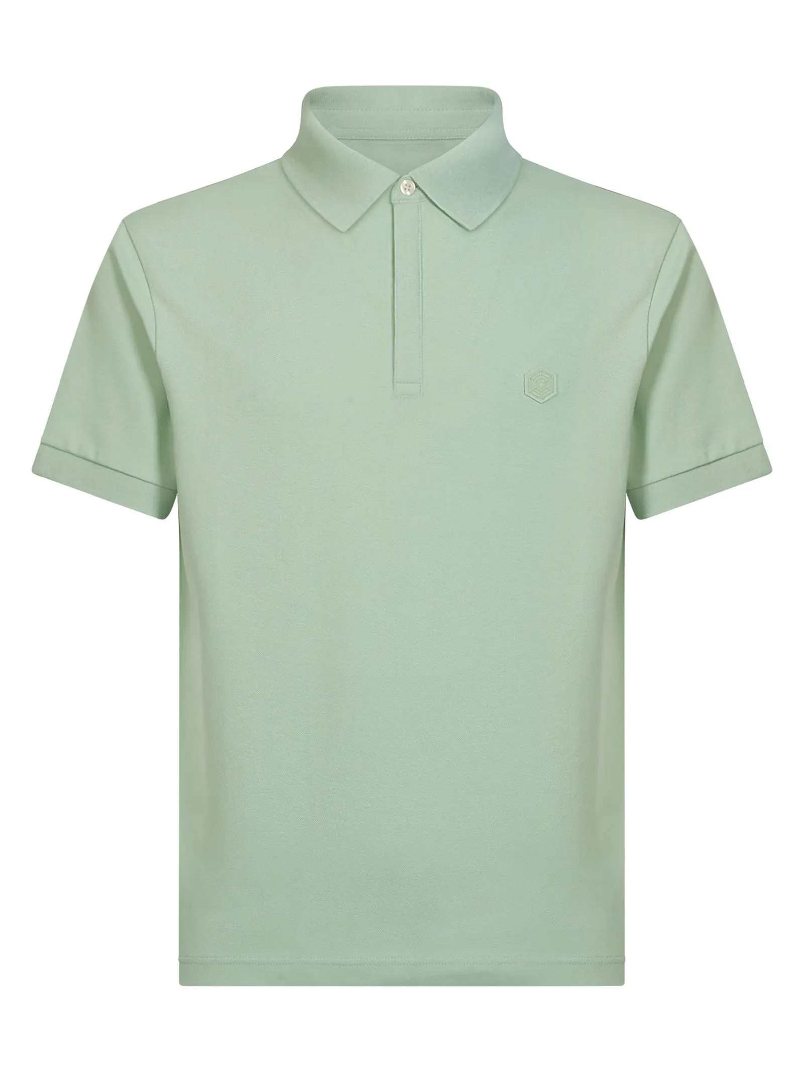 Polo Shirt in Sustainable Eco Cotton Pique Fabric - Silent Green