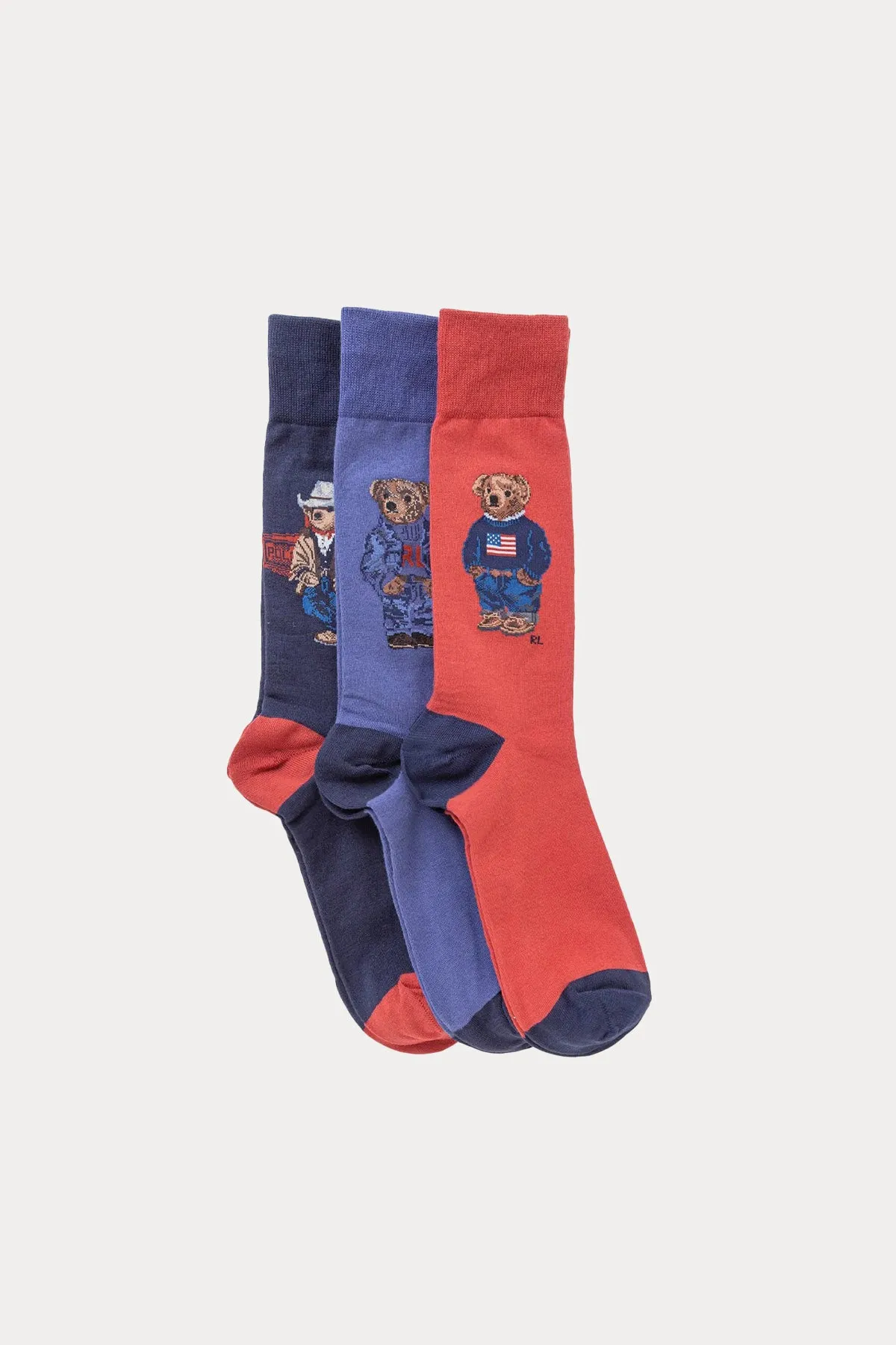 Polo Ralph Lauren 3'lü Paket Polo Bear orap