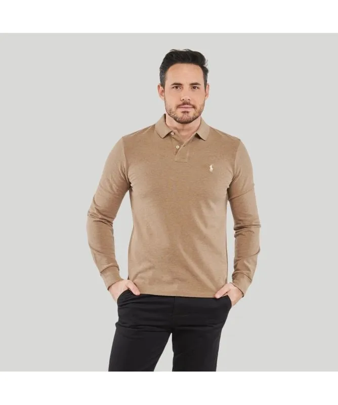 Polo Ralph Lauren Classic Long Sleeve Polo Shirt | Brown-710680790100 -kular fashion