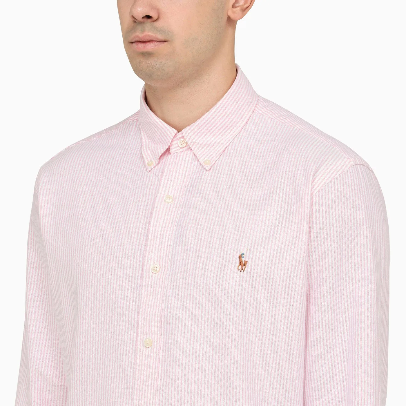 Polo Ralph Lauren    Polo Ralph Lauren Pink/White Striped Cotton Shirt