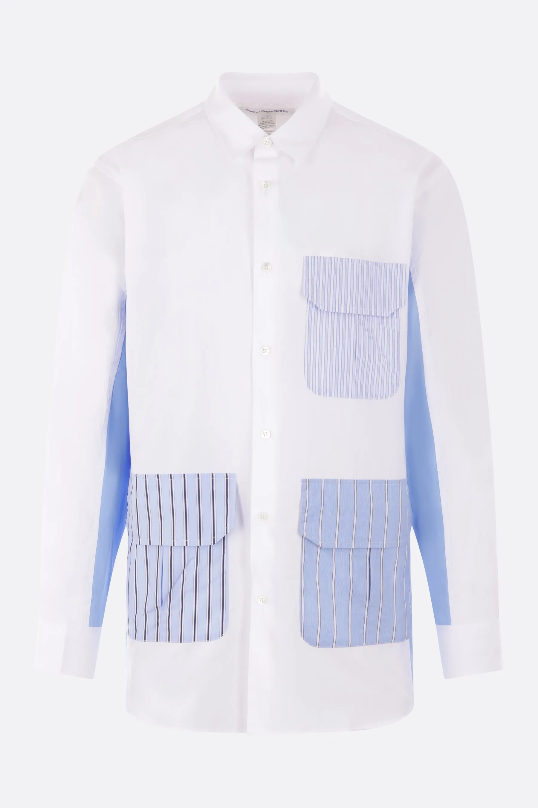 patchwork poplin shirt