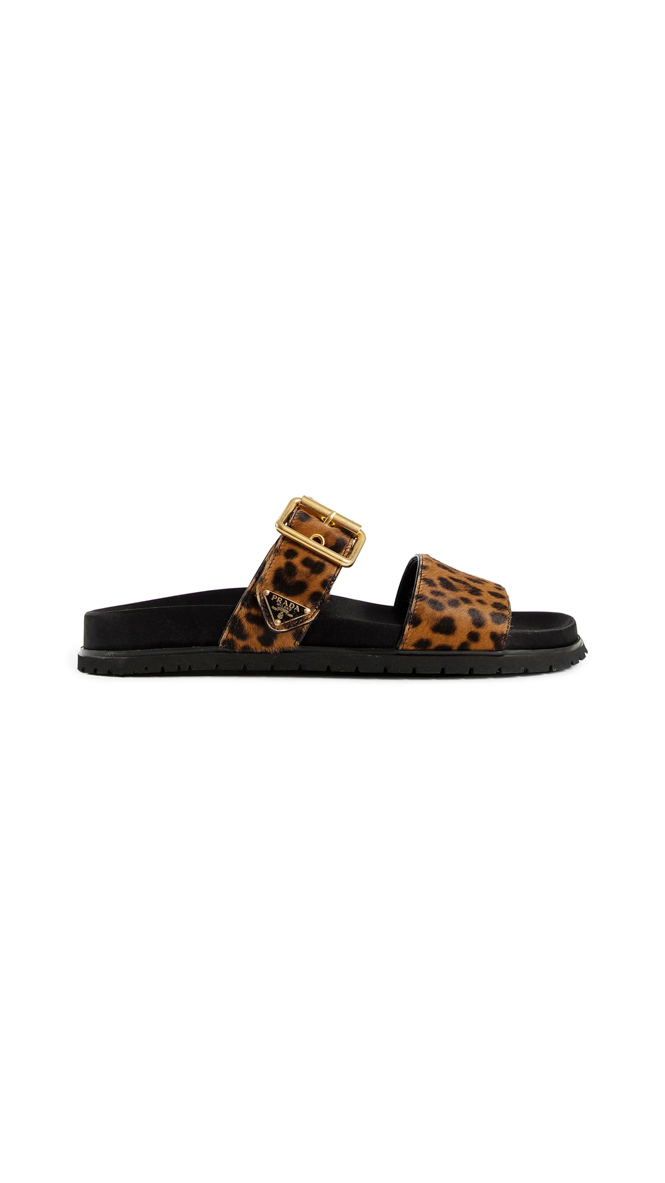 Leather Slides Leopard