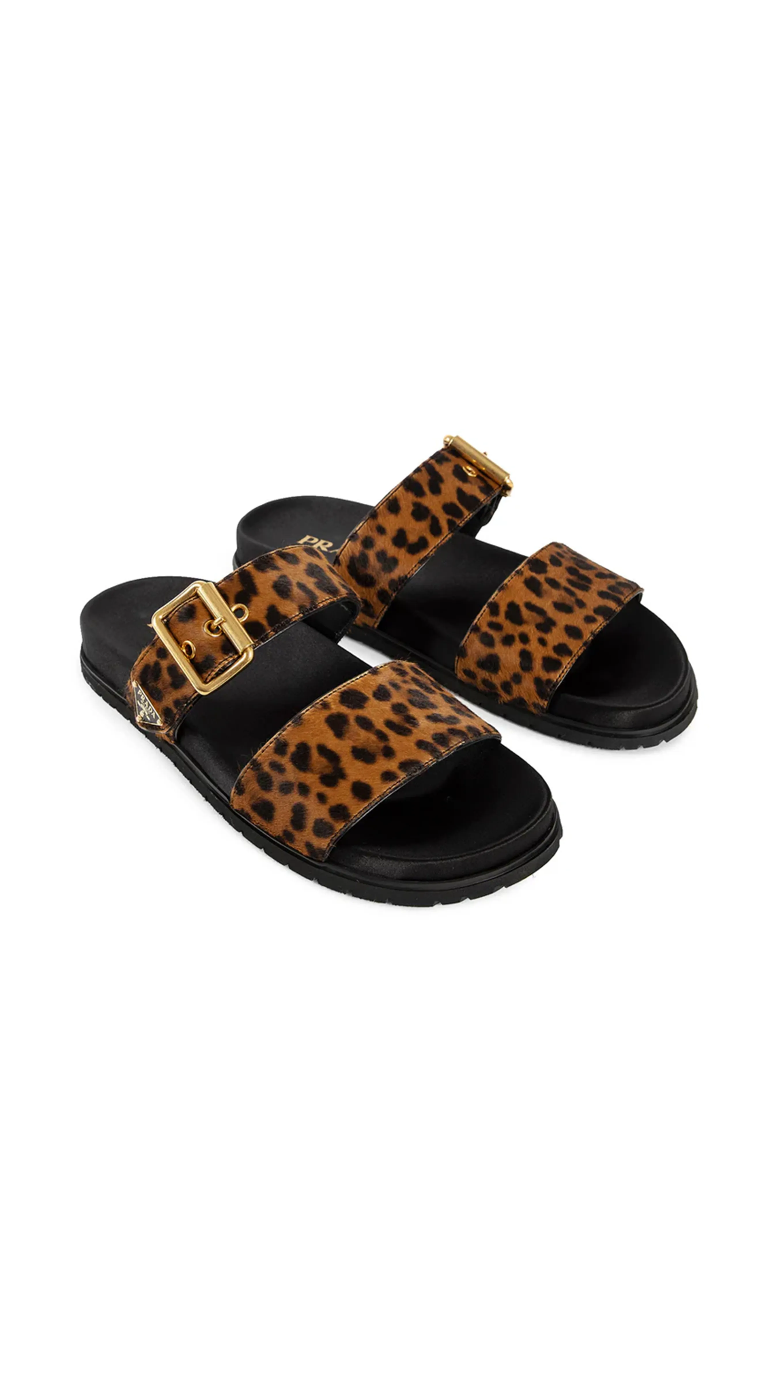 Leather Slides Leopard