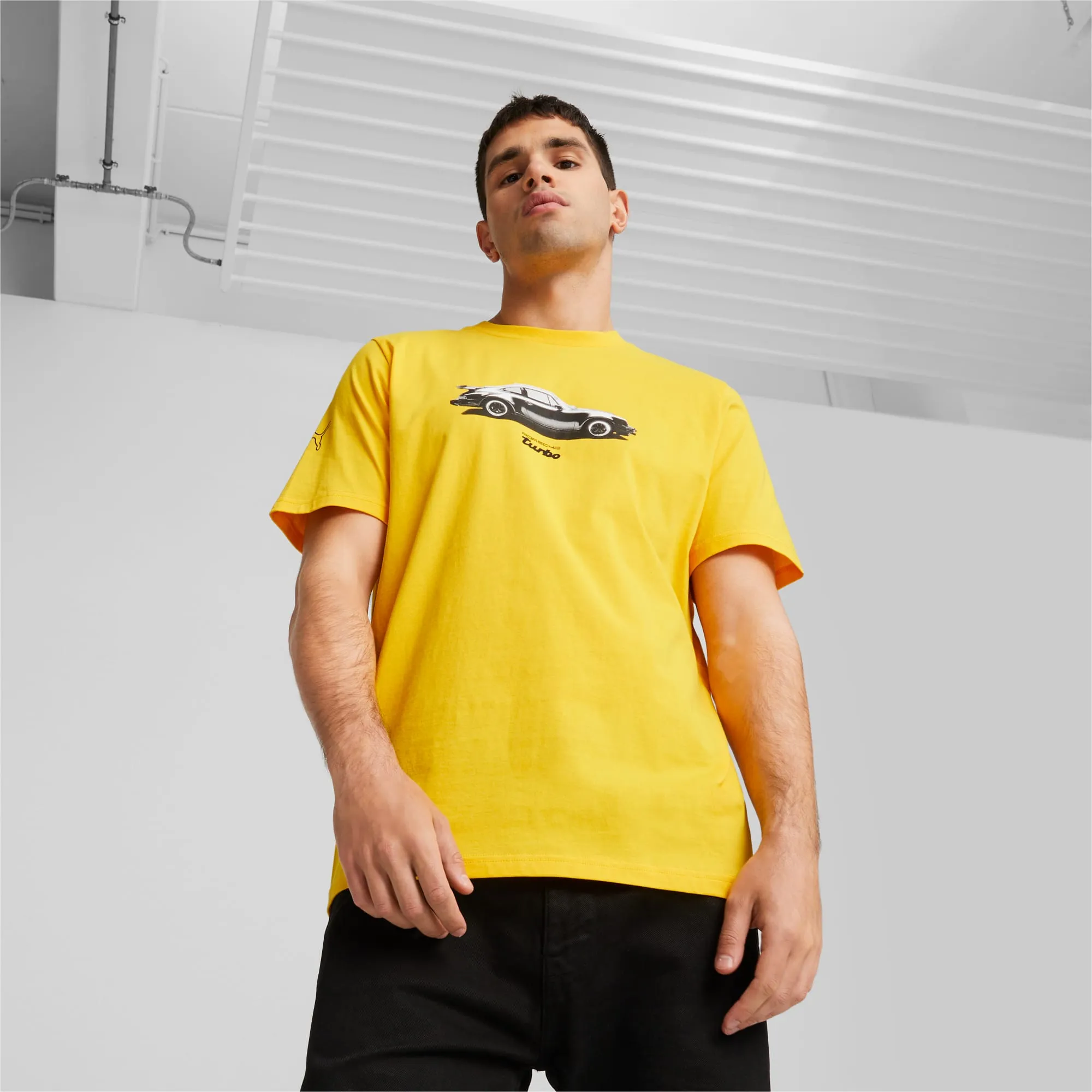 Puma Men's Porsche Graphic Tee Yellow