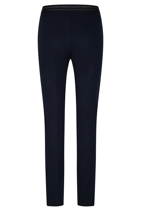 Rabe & LecomteBLUE CONTRASTING ELASTIC WAISTBAND BASIC TROUSERS