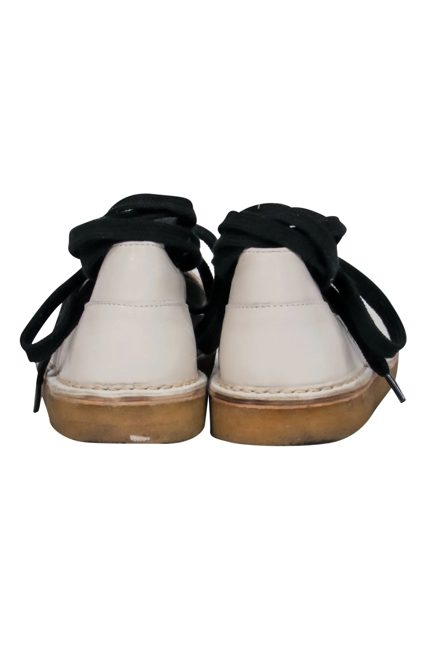 Rachel Comey - Cream & Black Wrap Espadrilles w/ Mesh Design Sz 8