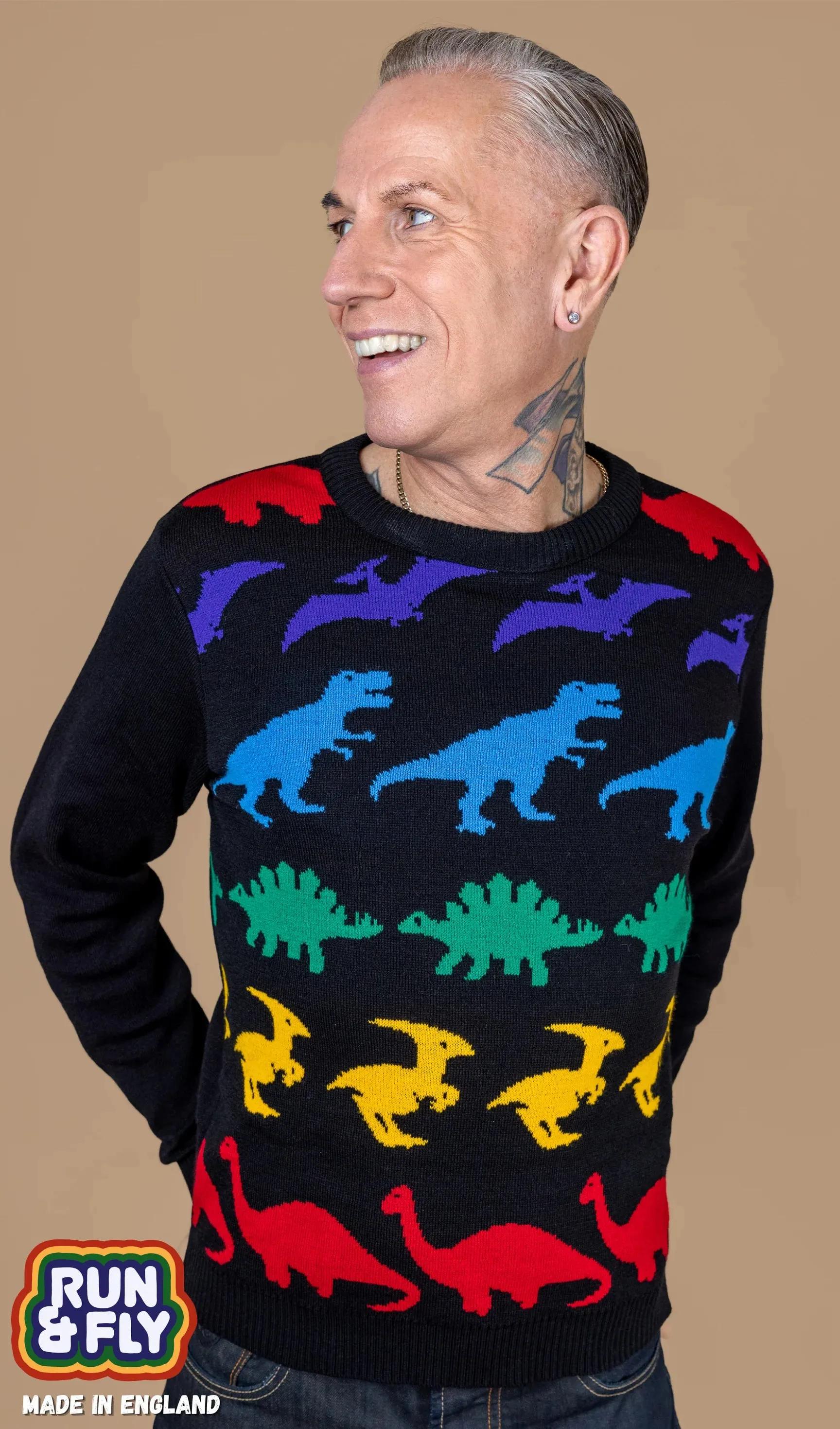 Colorful Dinosaur Sweater