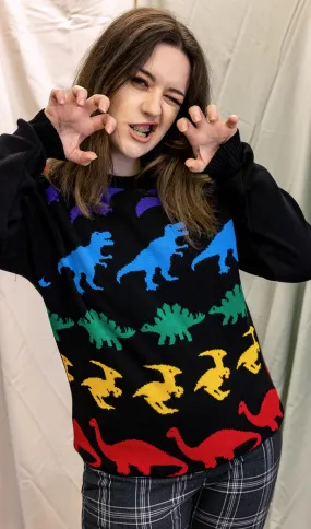 Colorful Dinosaur Sweater