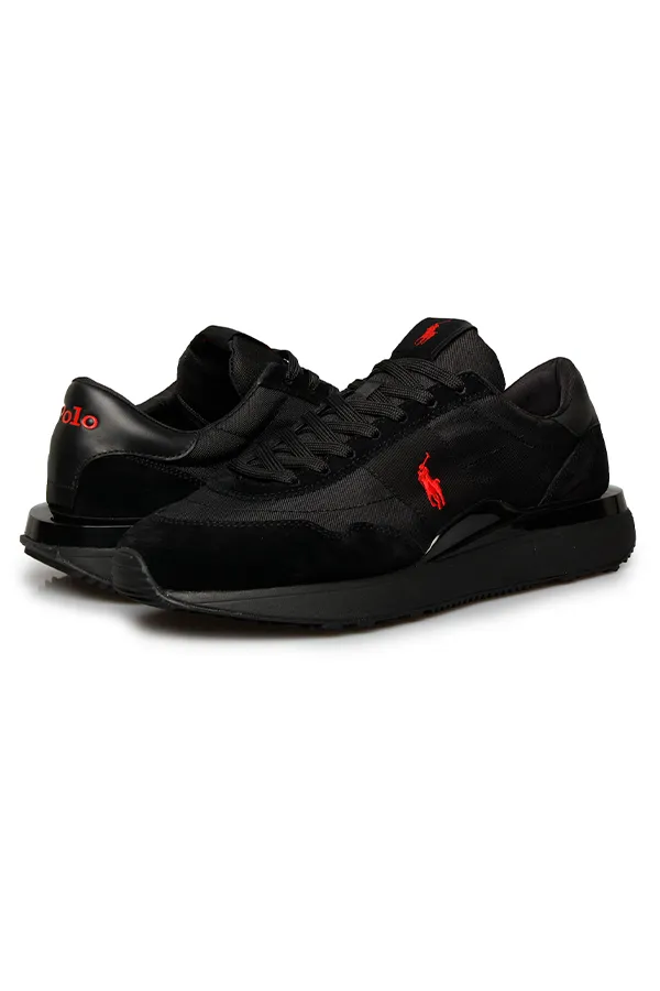 Ralph Lauren Black Suede Trainers.