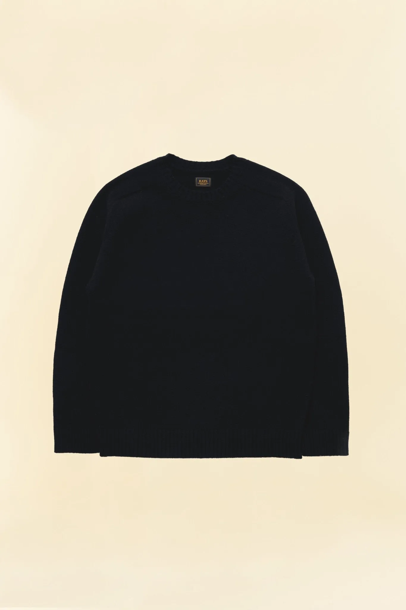 Rats Wool Cashmere Crew Neck Knit - Black