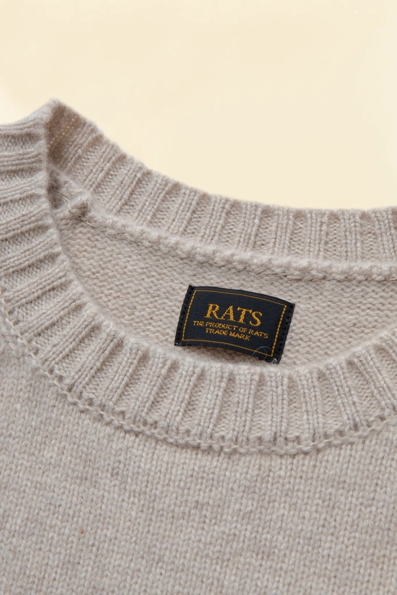 Rats Wool Cashmere Crew Neck Knit - Ecru