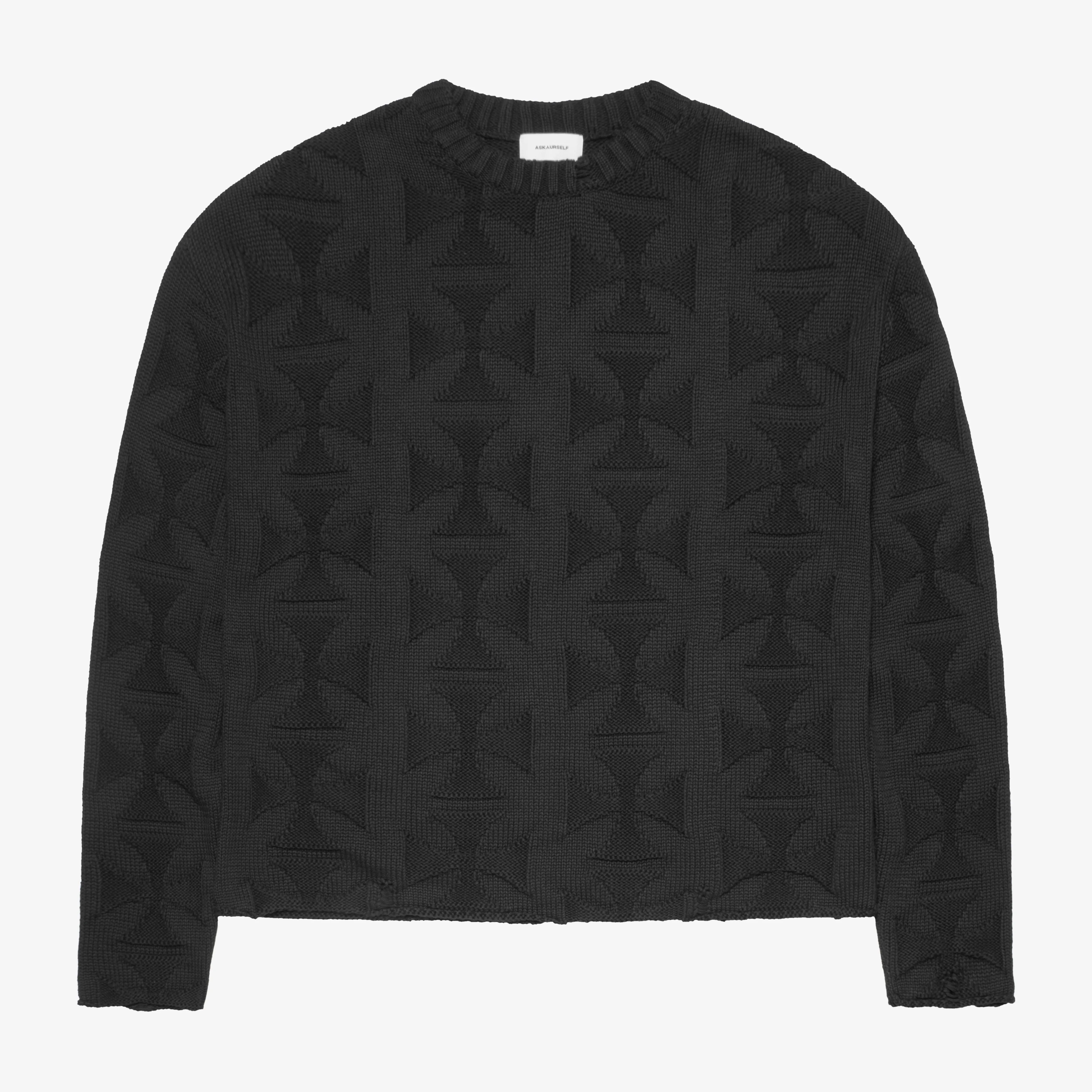 RAW MONO CROSS KNIT