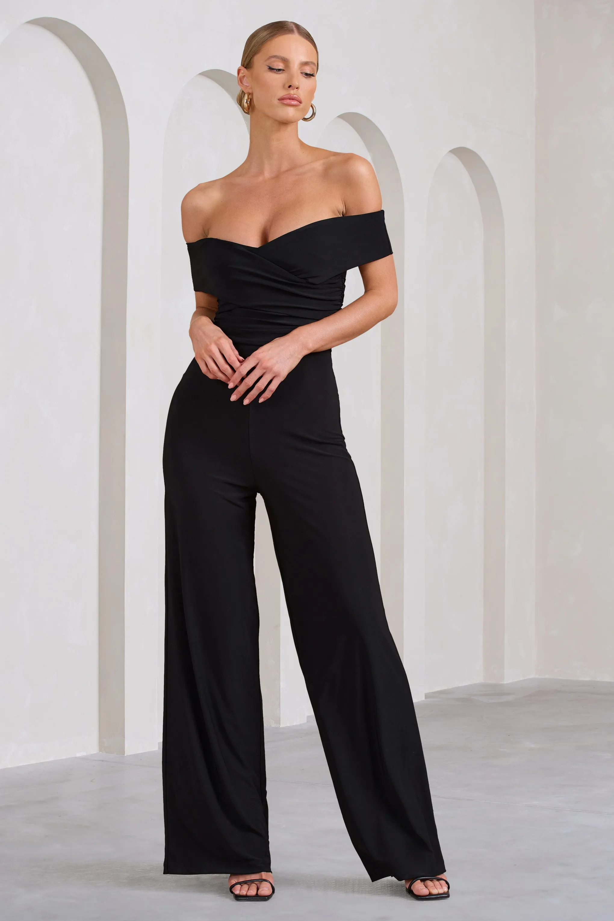 Black Off The Shoulder Jumpsuit