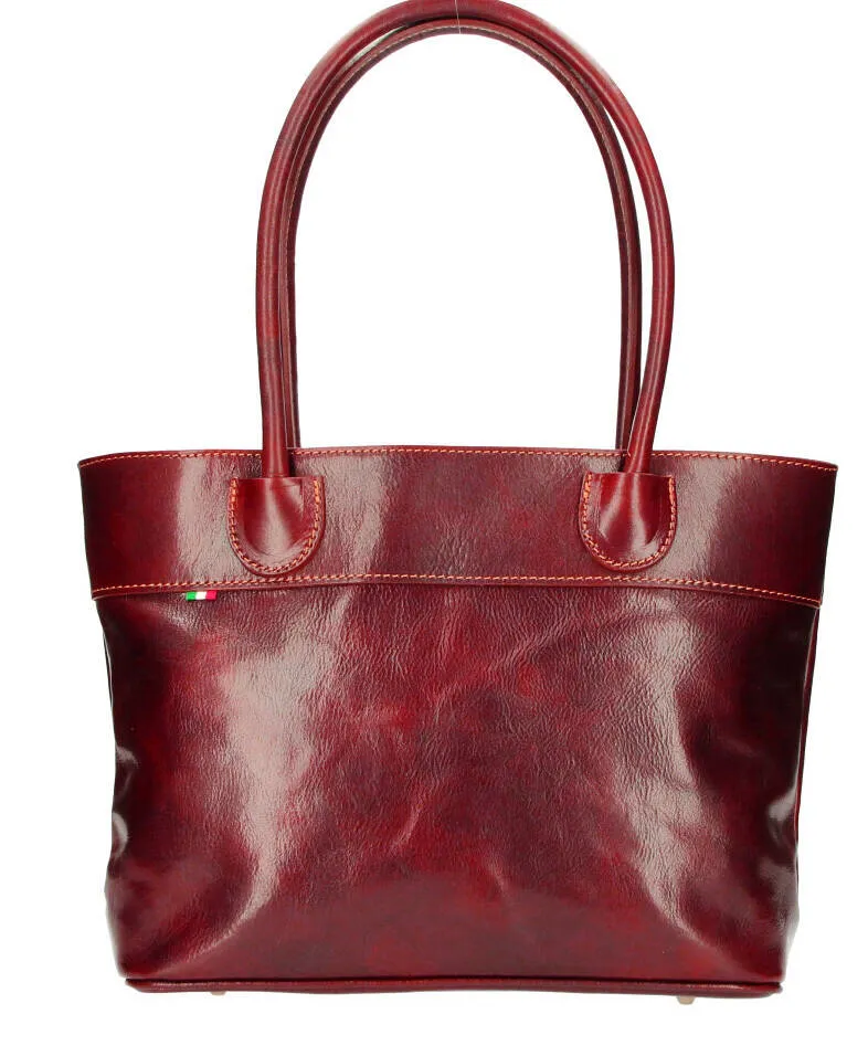 Red mable calfskin bag