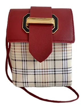 Red Plaid Shoulder Bag