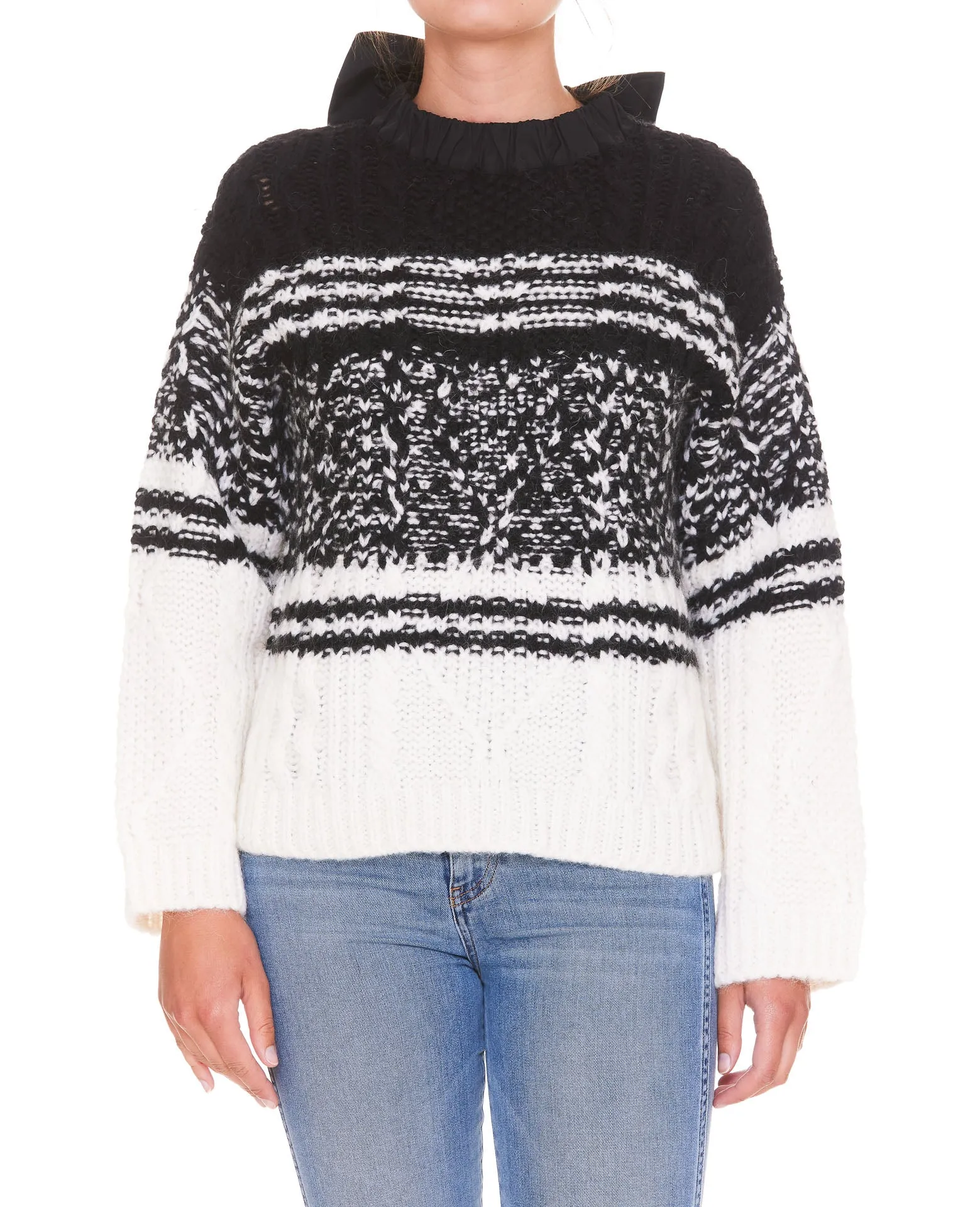 REDValentino Knit Sweater with Bow Detail