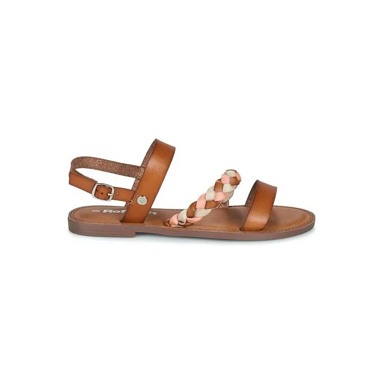 Intrecciata Cuoio Flat Sandal