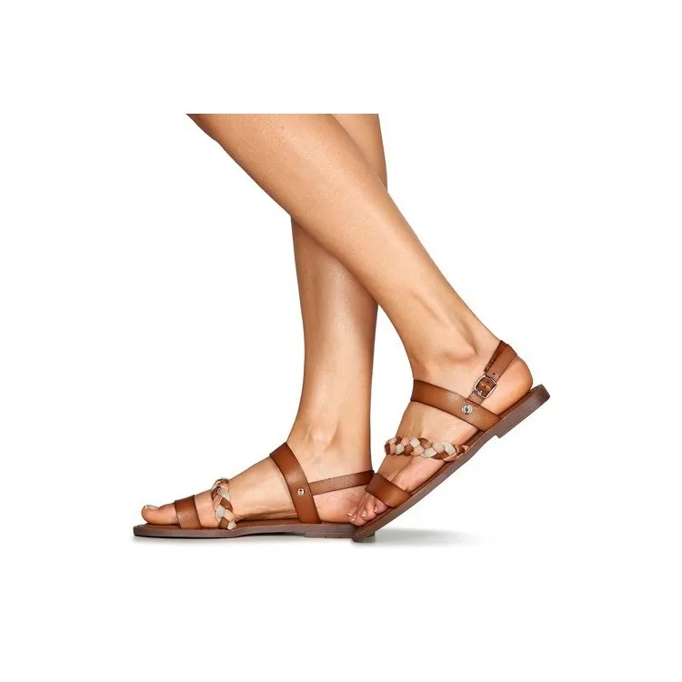 Intrecciata Cuoio Flat Sandal