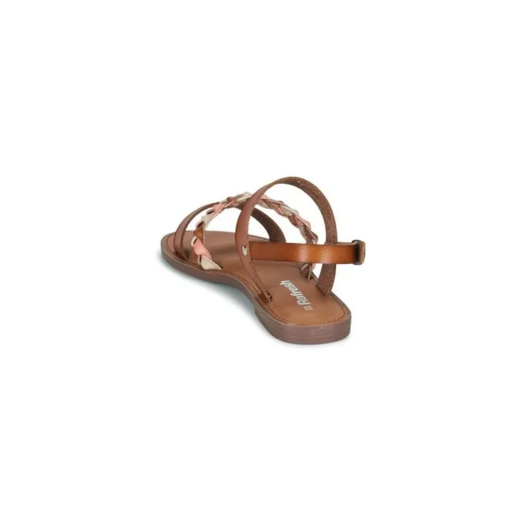 Intrecciata Cuoio Flat Sandal