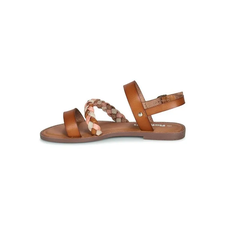 Intrecciata Cuoio Flat Sandal