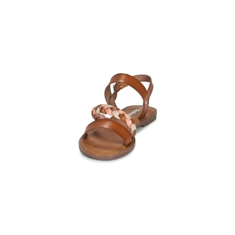 Intrecciata Cuoio Flat Sandal