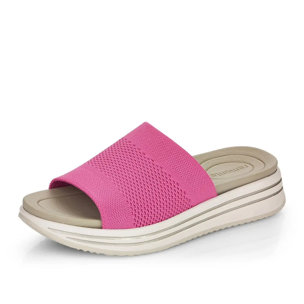 Remonte R2961-31 Knit Slide Fuchsia