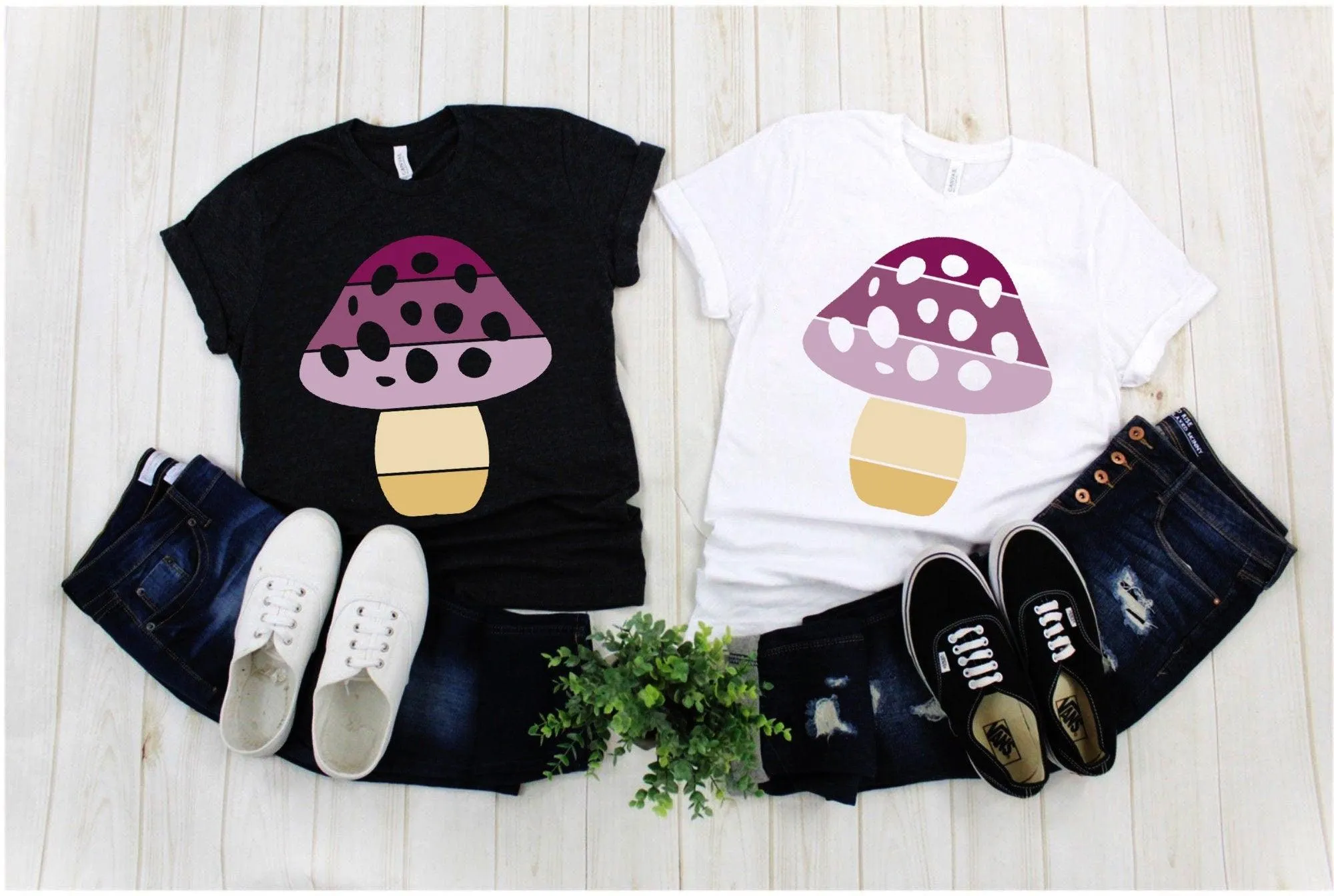 Retro Mushroom Sunset T-Shirts