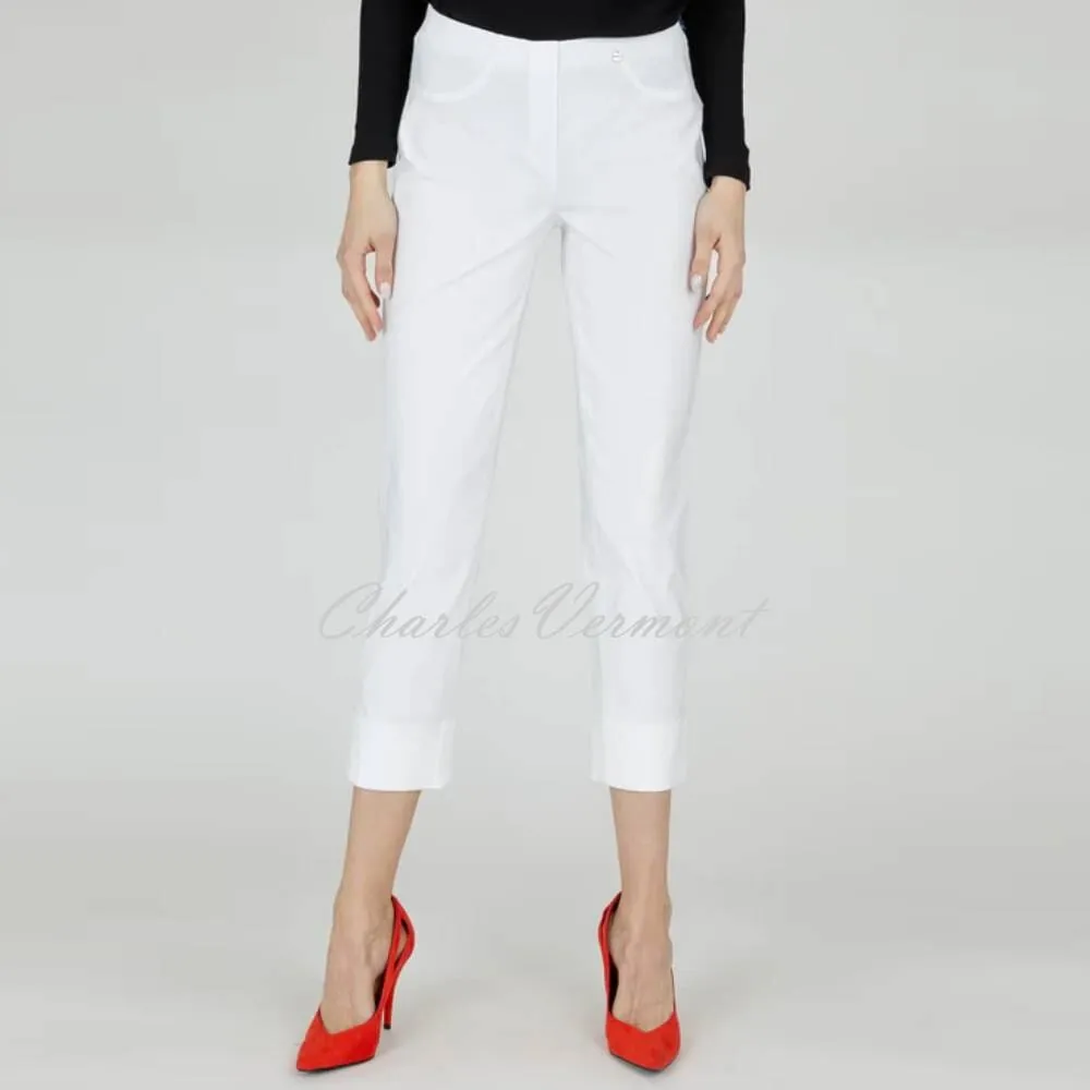 Robell Bella White Cropped Trouser Size 09 | Style 51568-5499-10