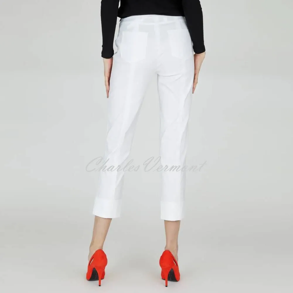 Robell Bella White Cropped Trouser Size 09 | Style 51568-5499-10