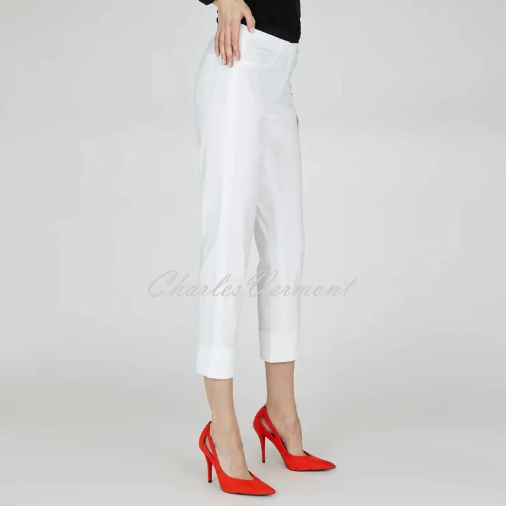 Robell Bella White Cropped Trouser Size 09 | Style 51568-5499-10