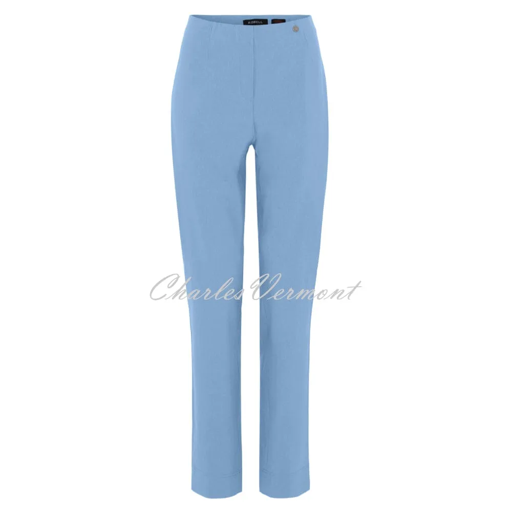 Light Blue Robell Marie Full Length Trouser 51412-5499-611