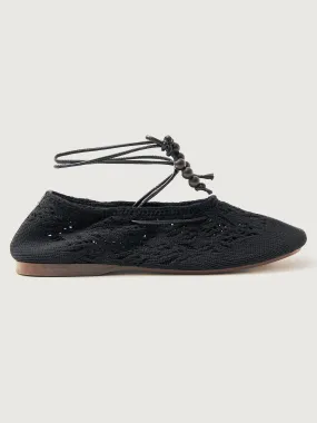 Rosemary Crochet Flat - Black