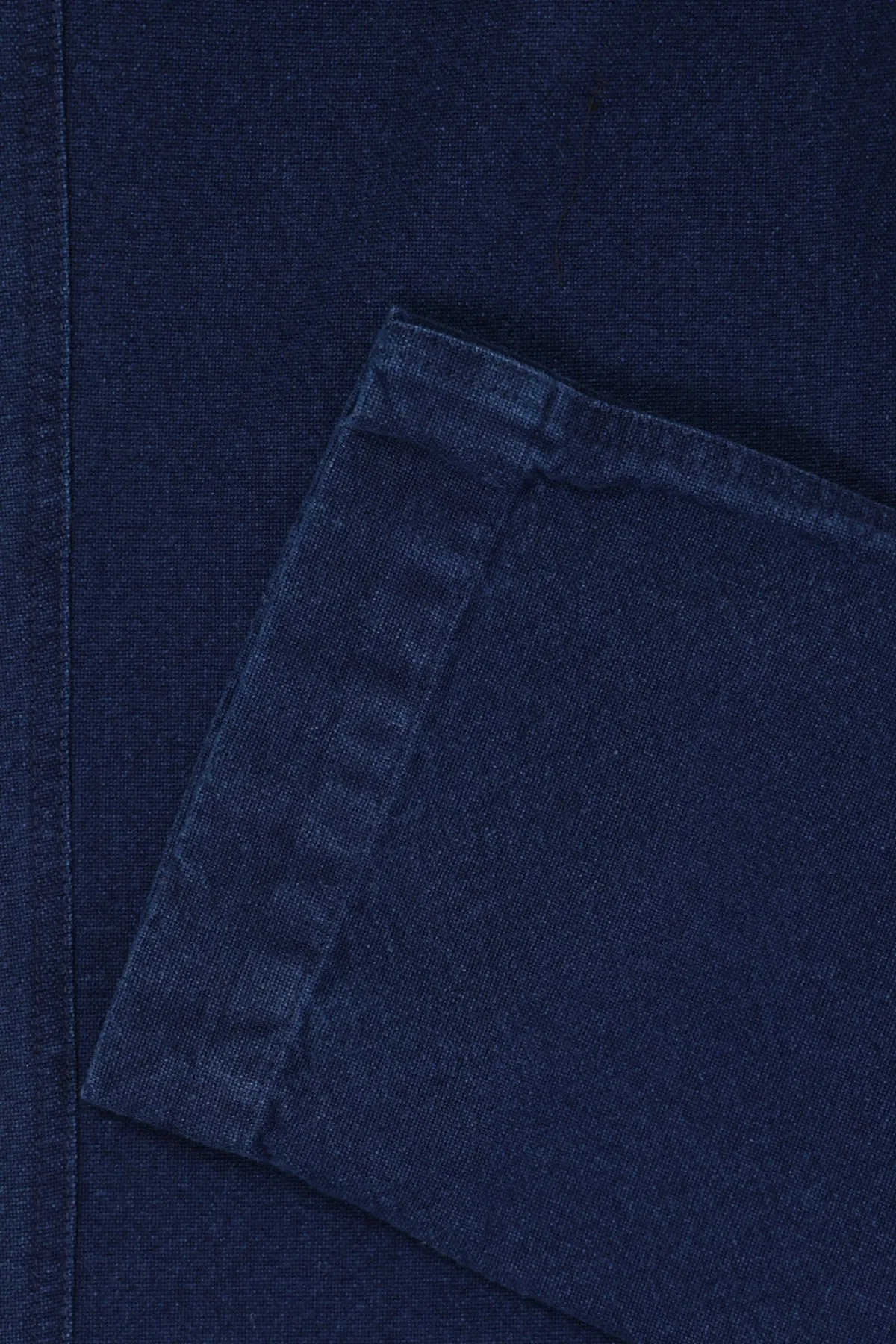 Rustic Plainweave Flat Front Chino - Indigo