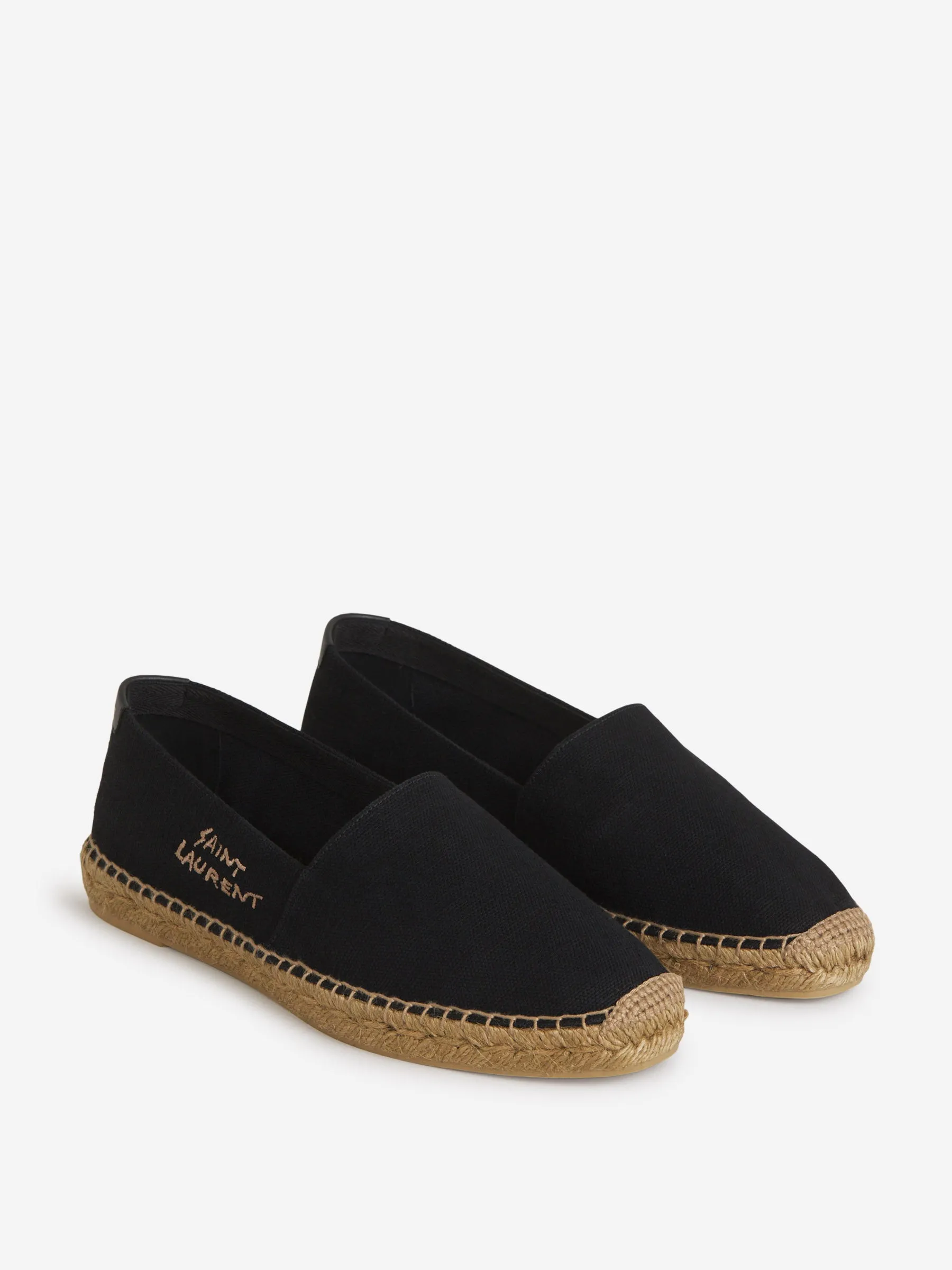 Saint Laurent Embroidered Canvas Espadrilles