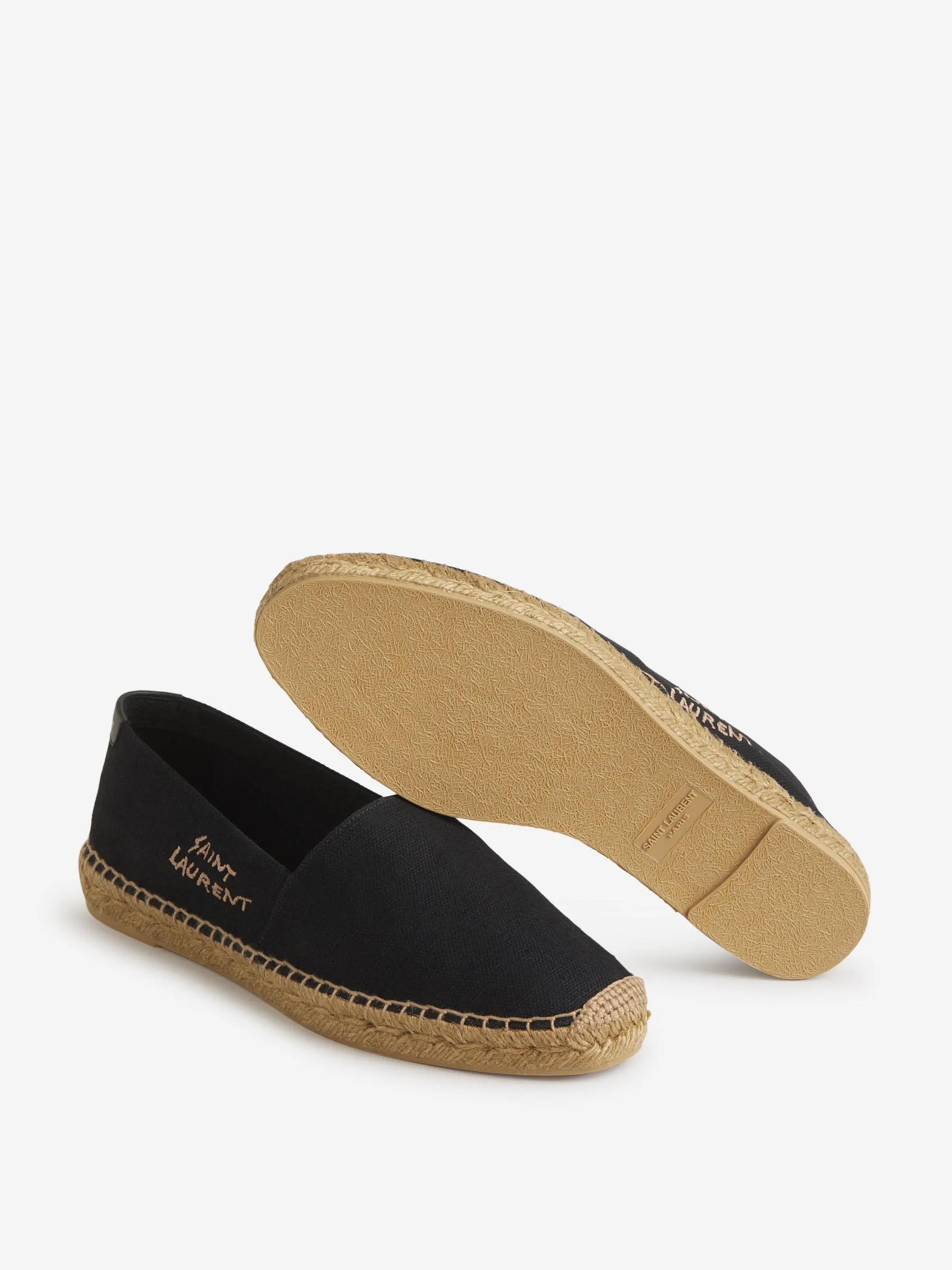 Saint Laurent Embroidered Canvas Espadrilles