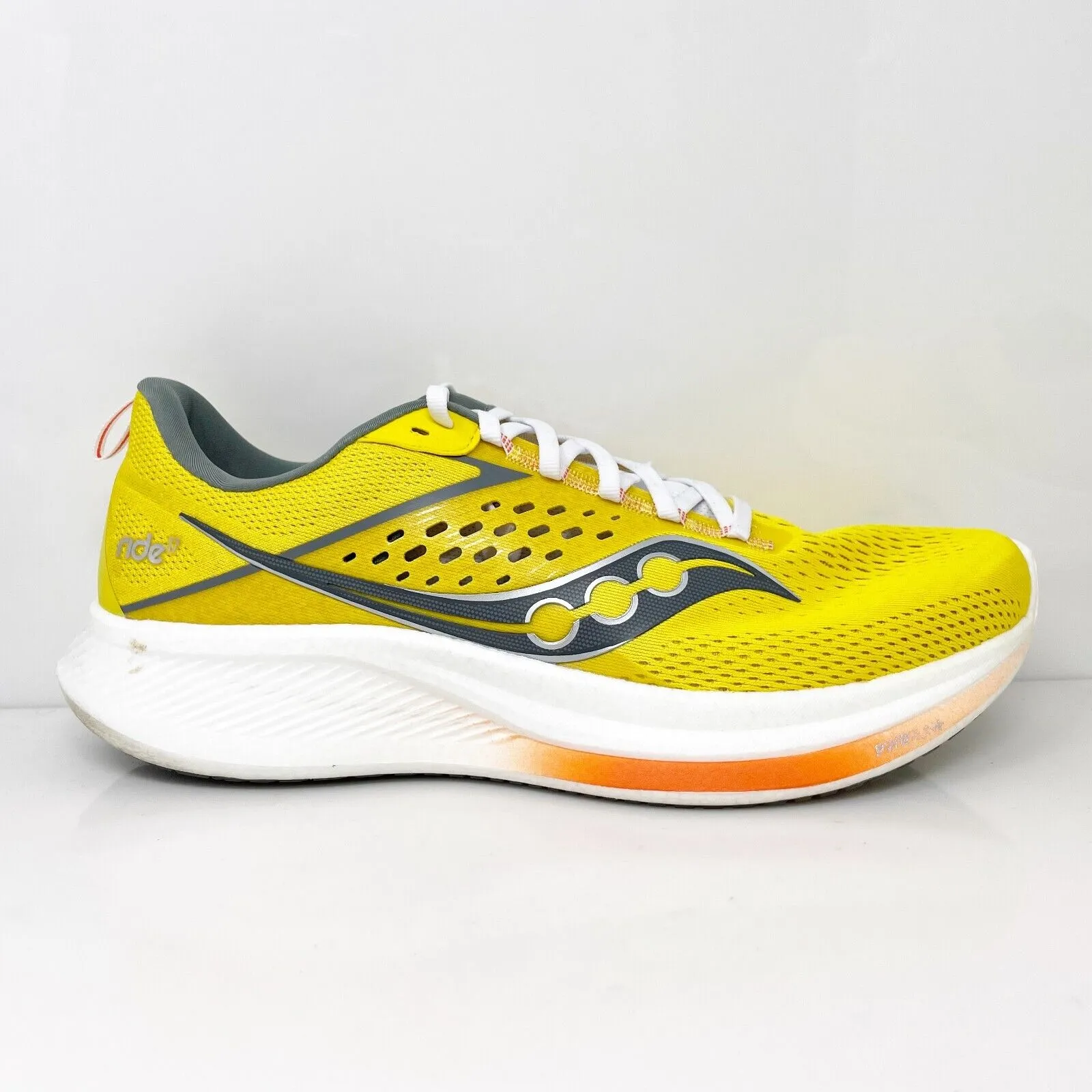 Saucony Mens Ride 17 S20924-112 Yellow Running Shoes Sneakers Size 12