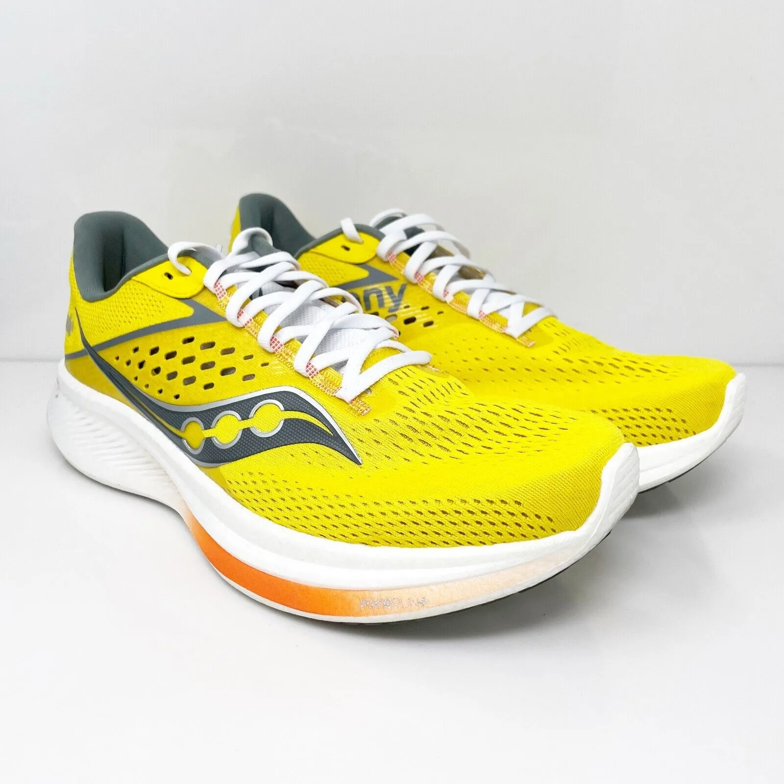 Saucony Mens Ride 17 S20924-112 Yellow Running Shoes Sneakers Size 12