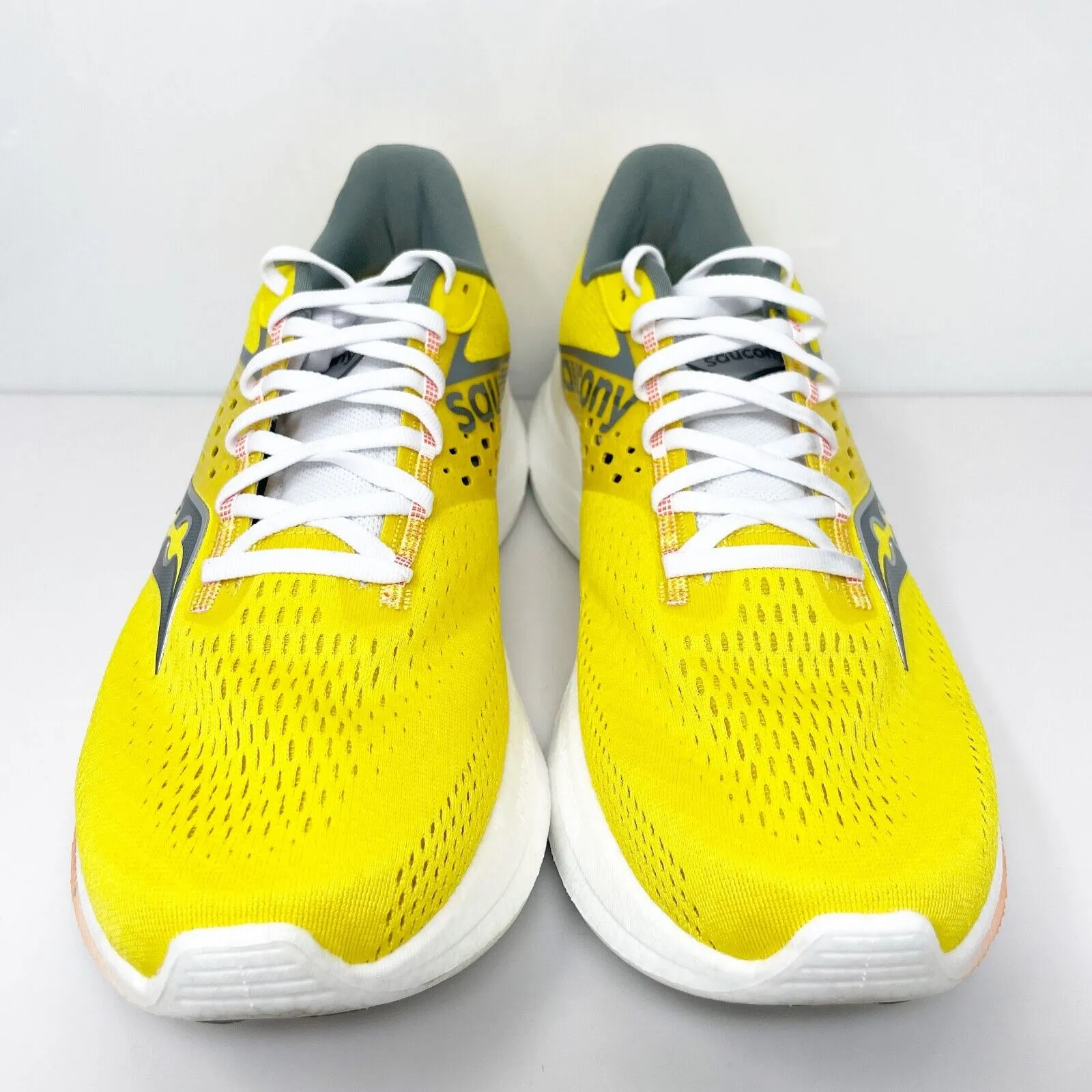 Saucony Mens Ride 17 S20924-112 Yellow Running Shoes Sneakers Size 12