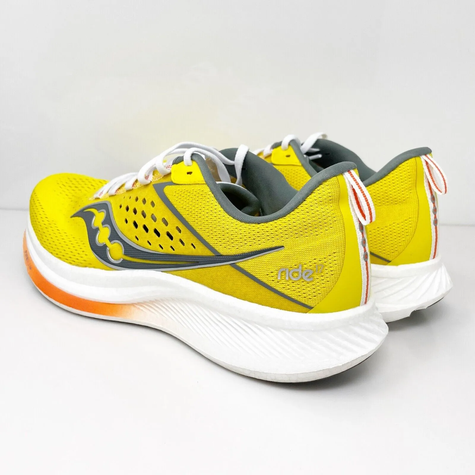 Saucony Mens Ride 17 S20924-112 Yellow Running Shoes Sneakers Size 12