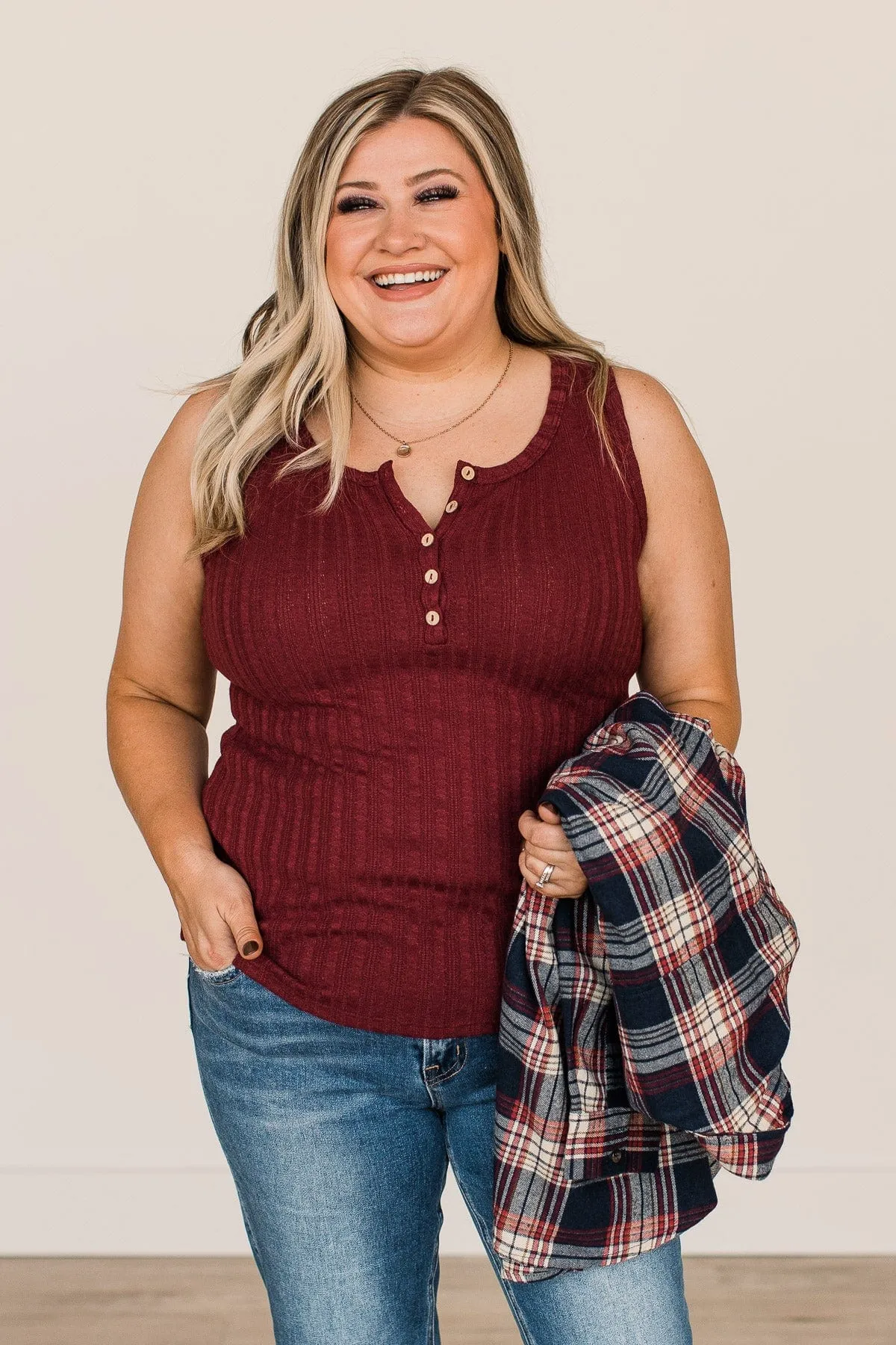 Burgundy Adventure Tank Top