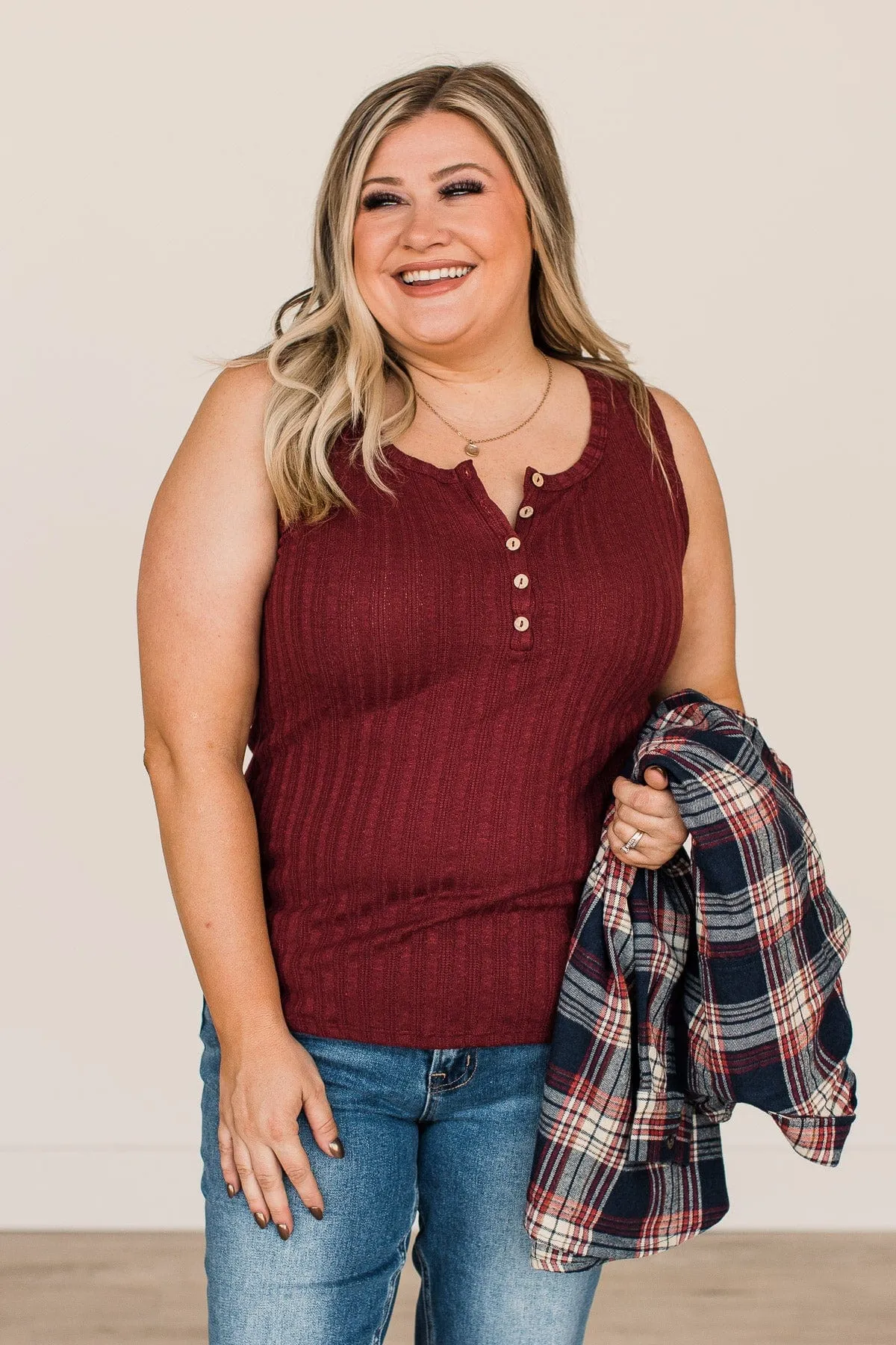 Burgundy Adventure Tank Top