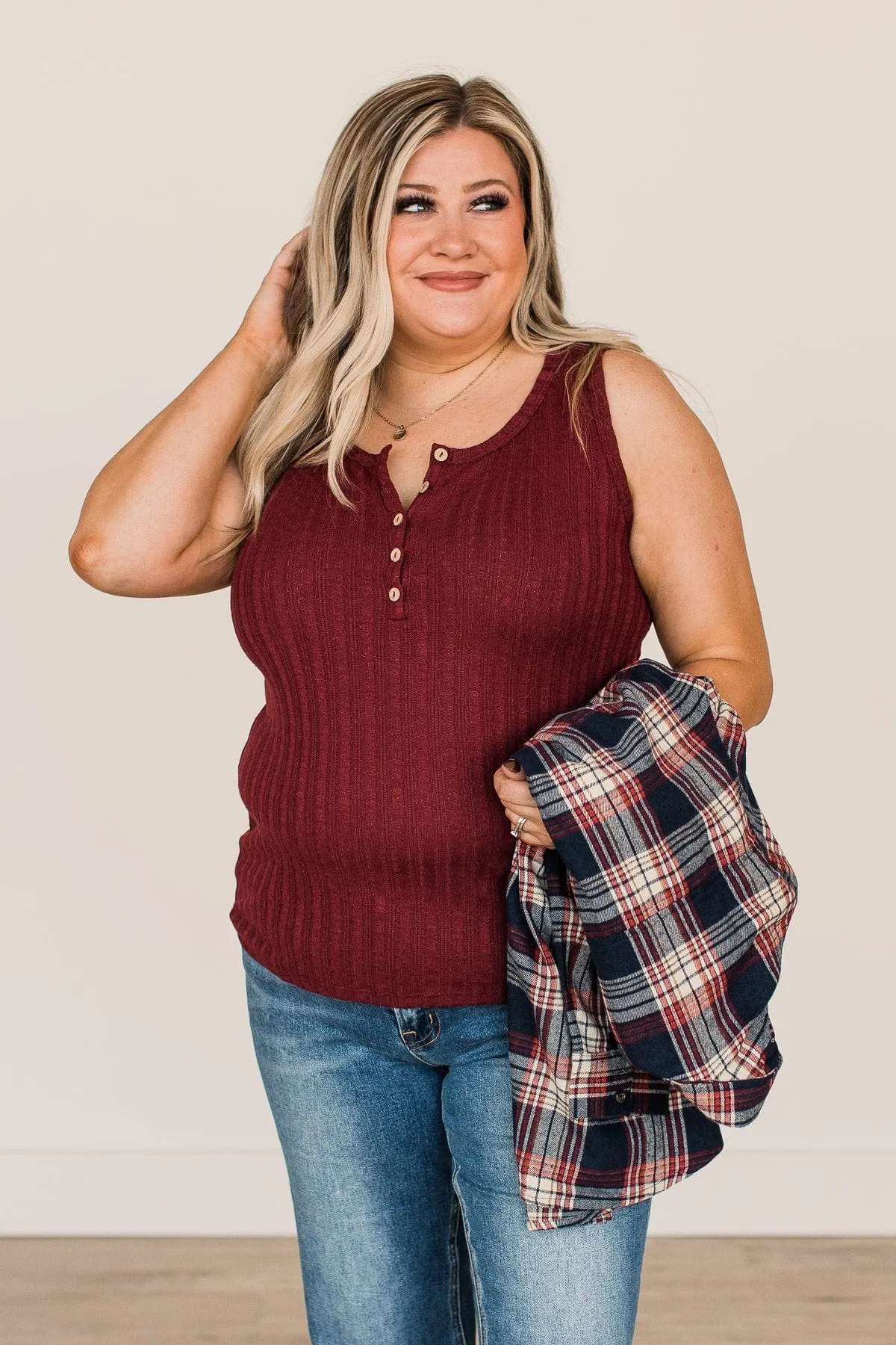 Burgundy Adventure Tank Top