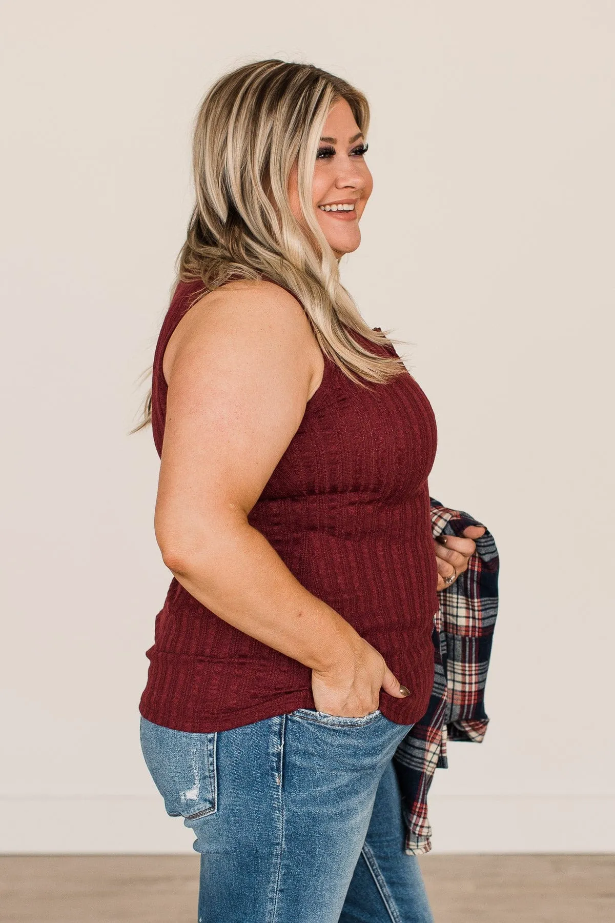 Burgundy Adventure Tank Top