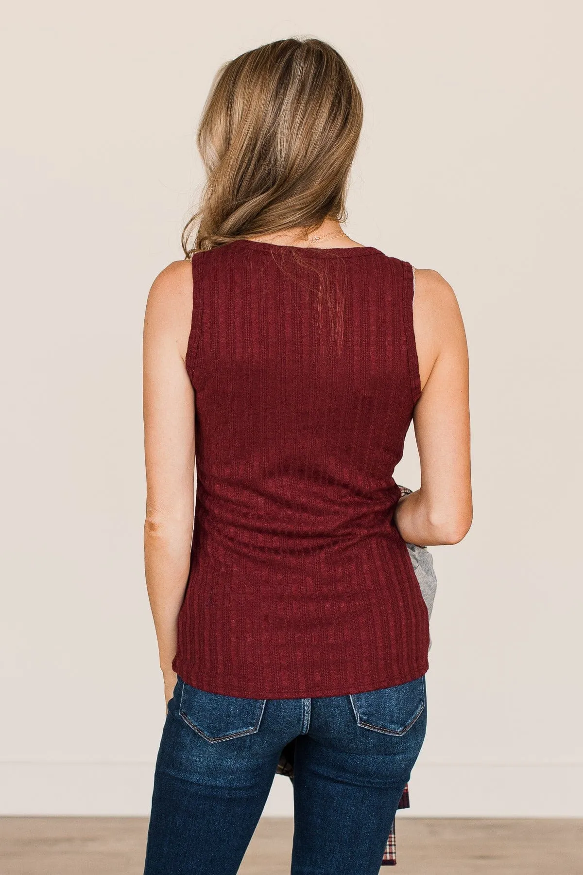 Burgundy Adventure Tank Top