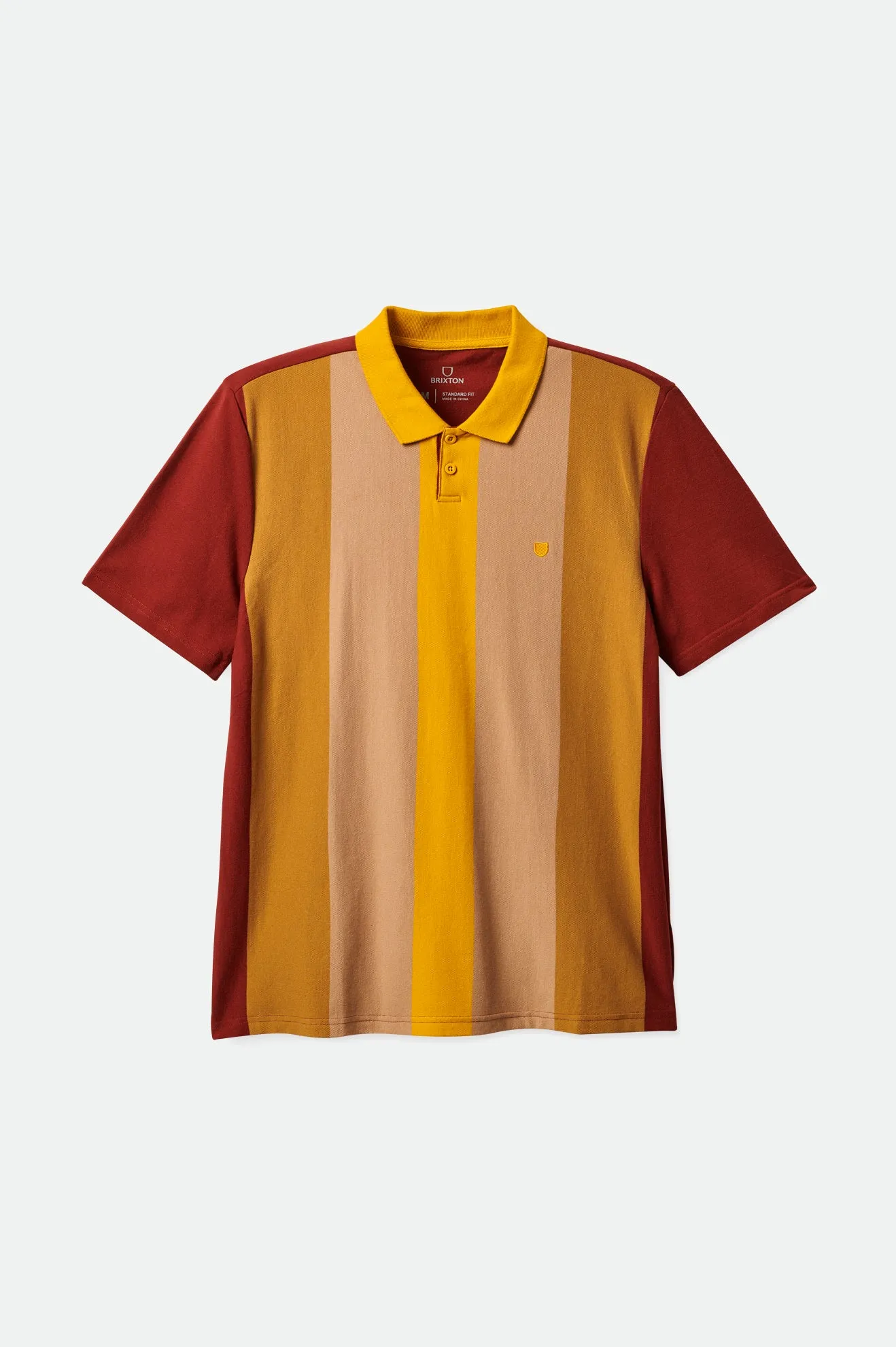 Shield S/S Polo Knit - Golden Glow/Tan/Medal Bronze