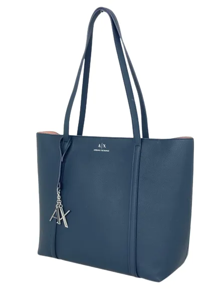 Blue Solid Color Shopping Bag